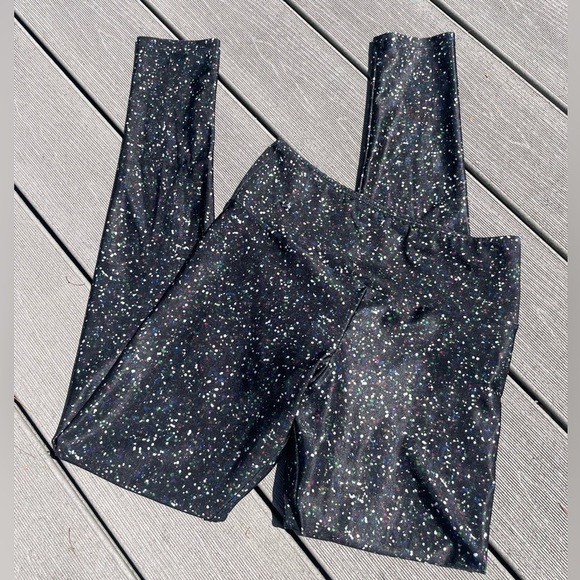 Goldsheep Pants - Goldsheep Leggings Galaxy Rainbow Dots Speckled Midnight Sparkle sz M